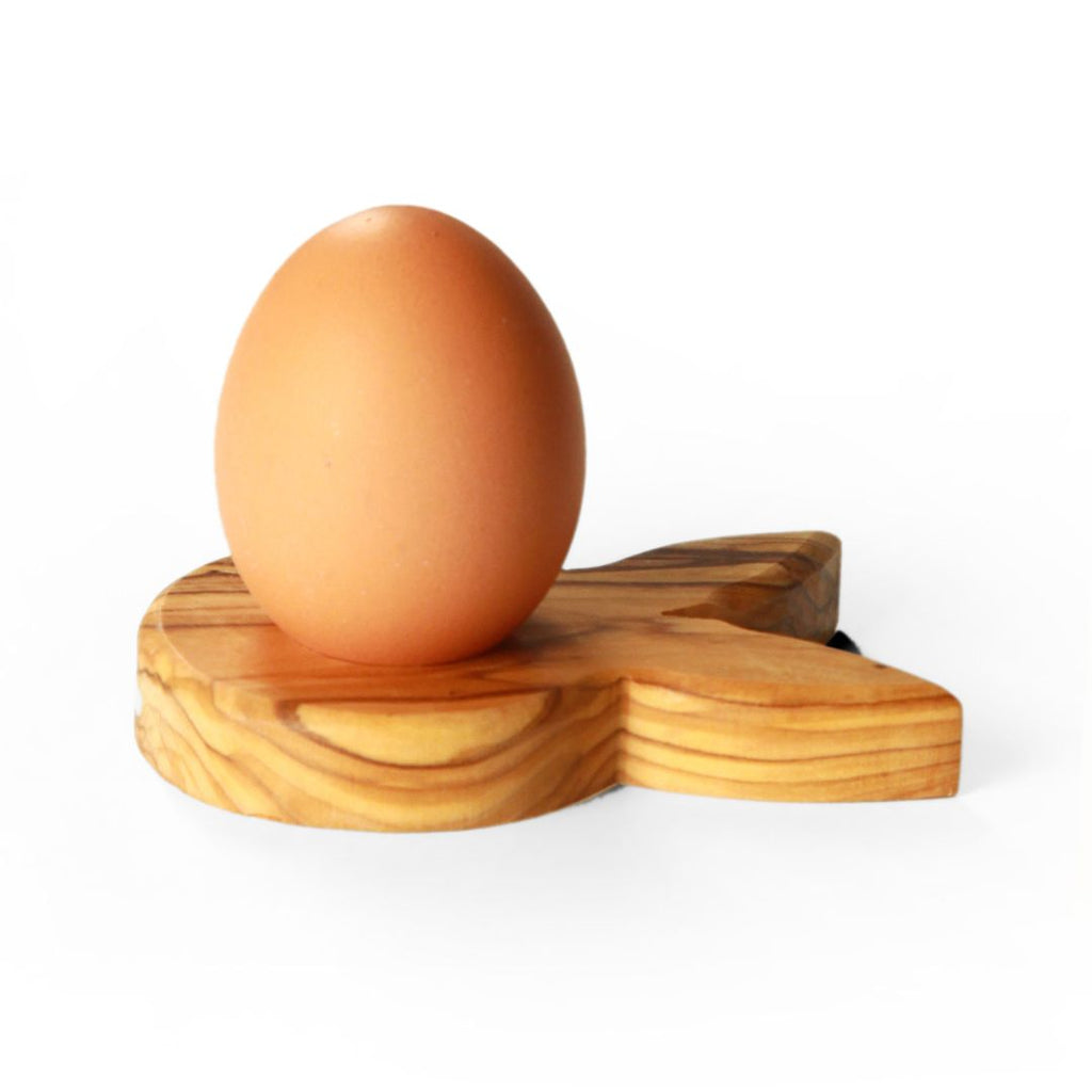 Easter decoration egg stand rabbit table decoration made of olive wood-0