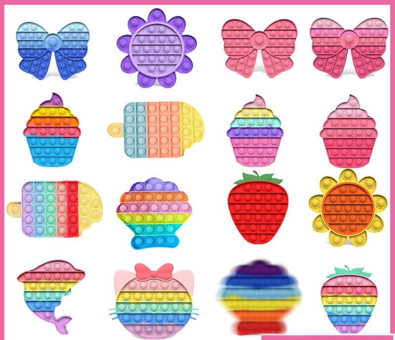 👉 Buntes Push-Pop Fidget Sensorik-Spielzeug – Gute-Laune-Design „Nice Weather“