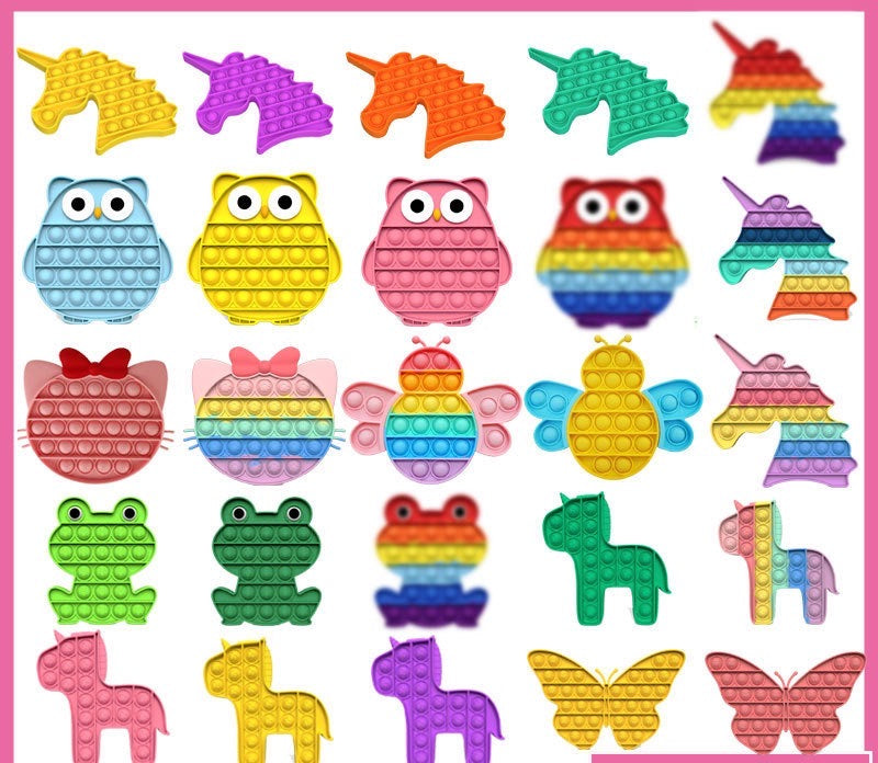👉 Buntes Push-Pop Fidget Sensorik-Spielzeug – Gute-Laune-Design „Nice Weather“