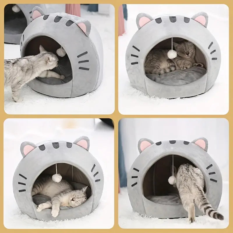 👉 „NNETM Cozy Haustierbett – kuschelige Katzenhöhle und warmer Rückzugsort für Katzen & Kitten“