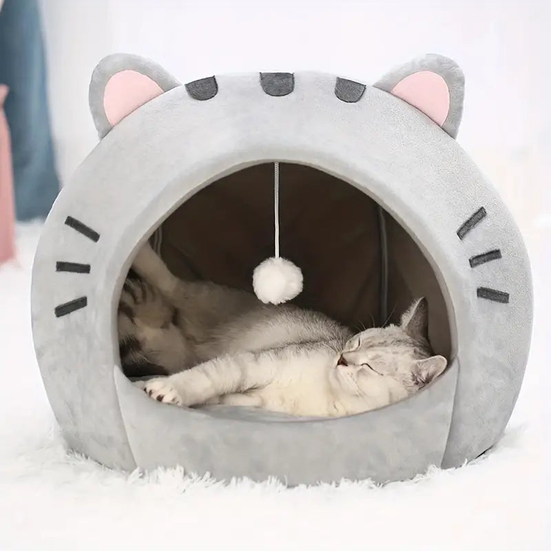 👉 „NNETM Cozy Haustierbett – kuschelige Katzenhöhle und warmer Rückzugsort für Katzen & Kitten“