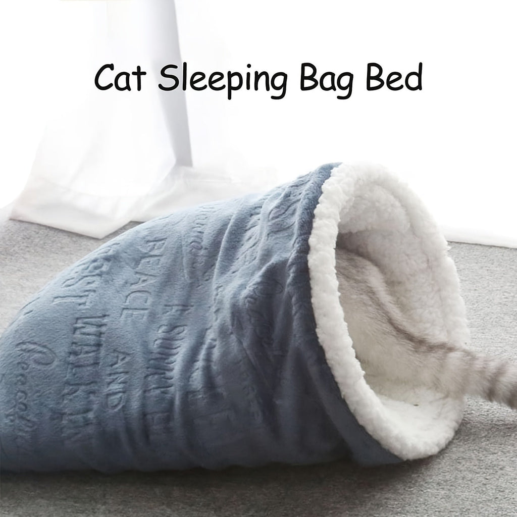 🐱 Weicher Plüsch-Katzenschlafsack zum Einkuscheln