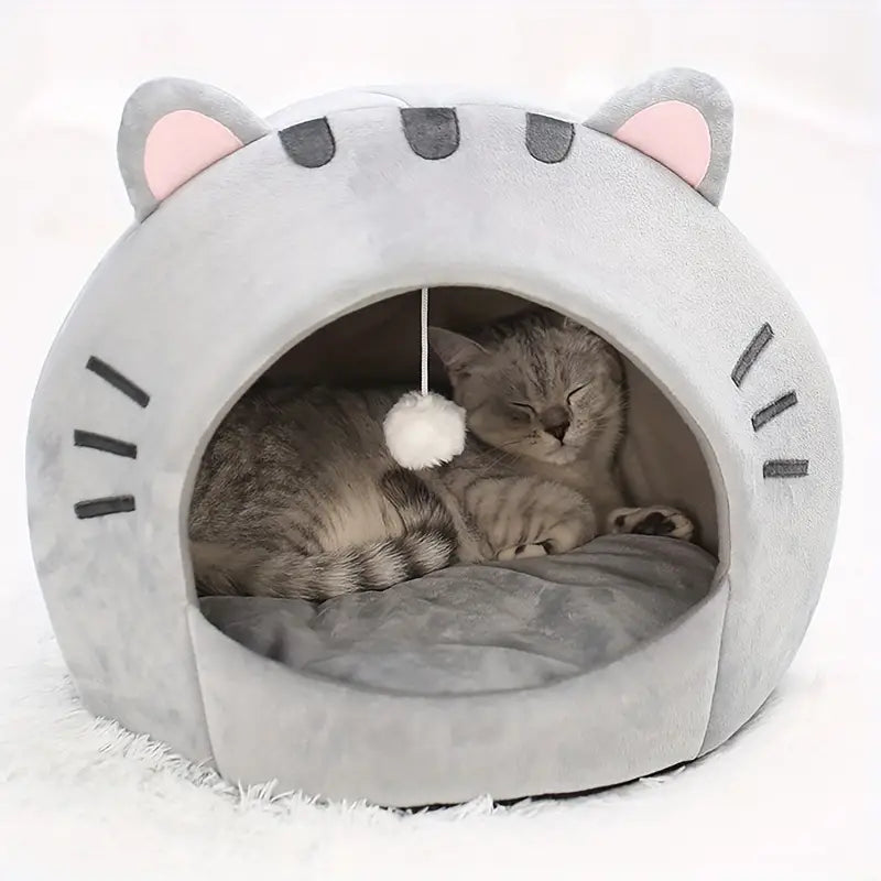 👉 „NNETM Cozy Haustierbett – kuschelige Katzenhöhle und warmer Rückzugsort für Katzen & Kitten“