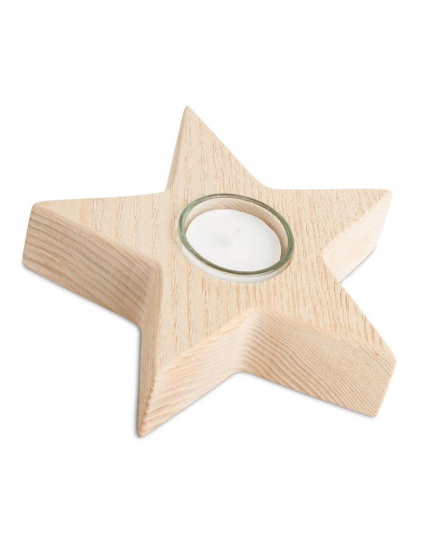 „Thankgoods Stern-Kronleuchter aus Eichenholz“