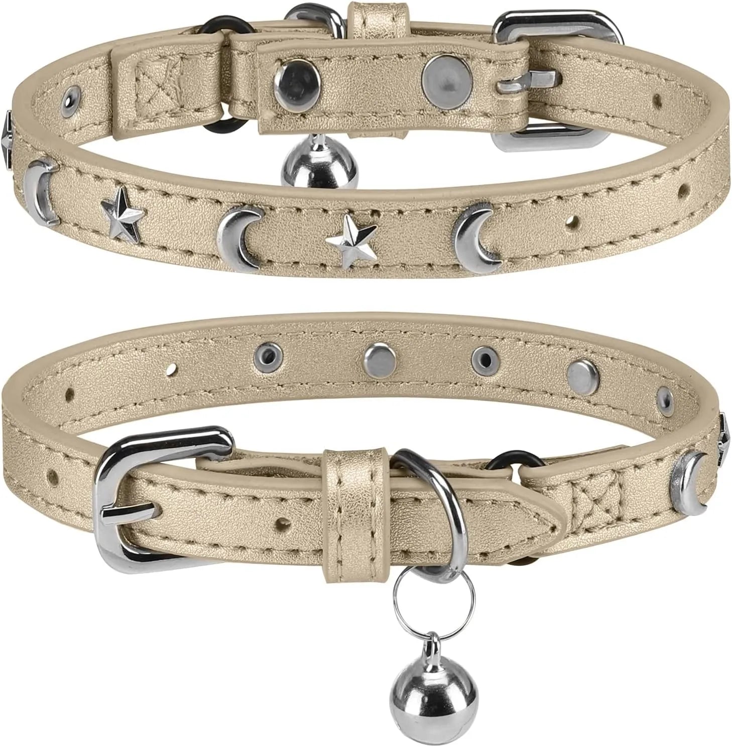 👉 „Verstellbares Lederhalsband mit Glöckchen für Katzen & kleine Hunde – Sicherheitsverschluss für Kitten & Welpen“ 🐾