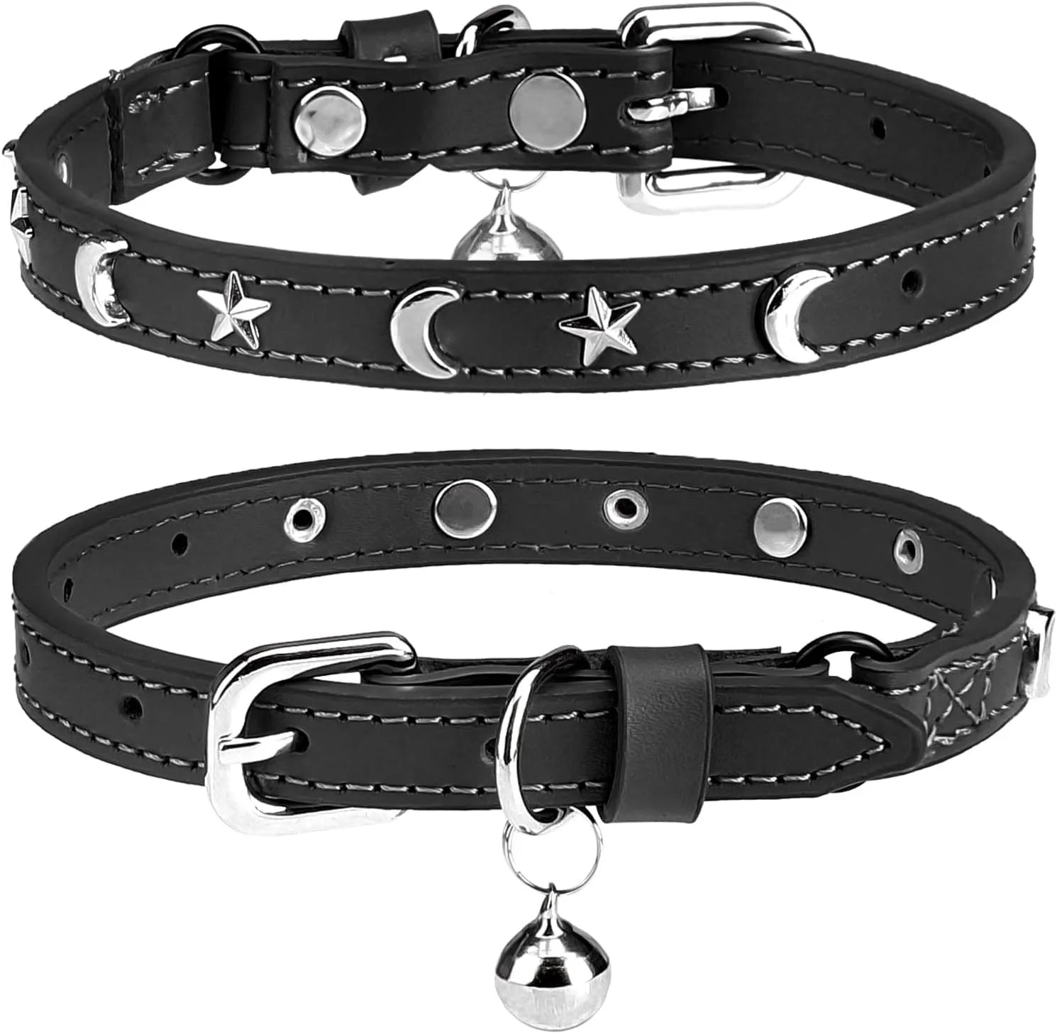 👉 „Verstellbares Lederhalsband mit Glöckchen für Katzen & kleine Hunde – Sicherheitsverschluss für Kitten & Welpen“ 🐾