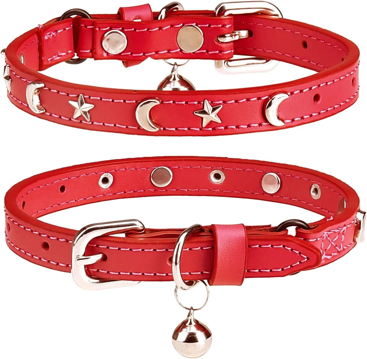 👉 „Verstellbares Lederhalsband mit Glöckchen für Katzen & kleine Hunde – Sicherheitsverschluss für Kitten & Welpen“ 🐾