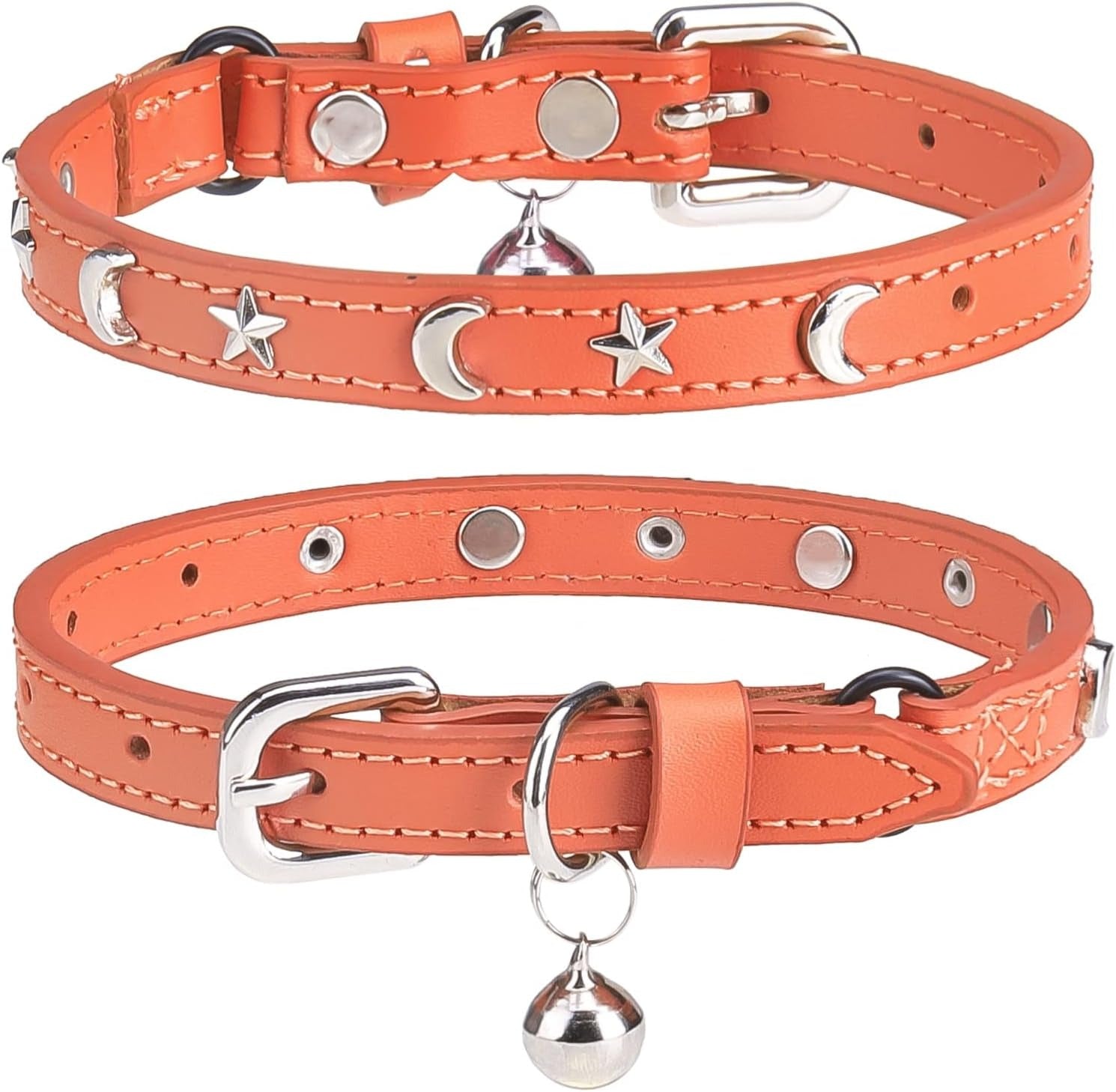 👉 „Verstellbares Lederhalsband mit Glöckchen für Katzen & kleine Hunde – Sicherheitsverschluss für Kitten & Welpen“ 🐾