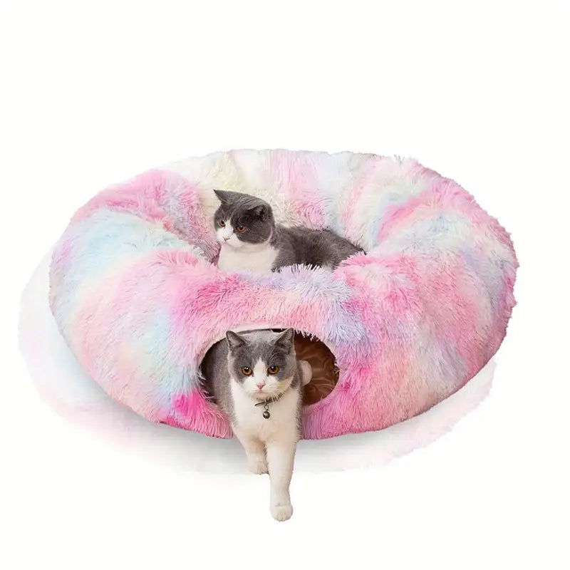 🐱 NNETM Kuscheliger Katzen-Tunnel mit Spielball – Perfektes Versteck & Spielparadies