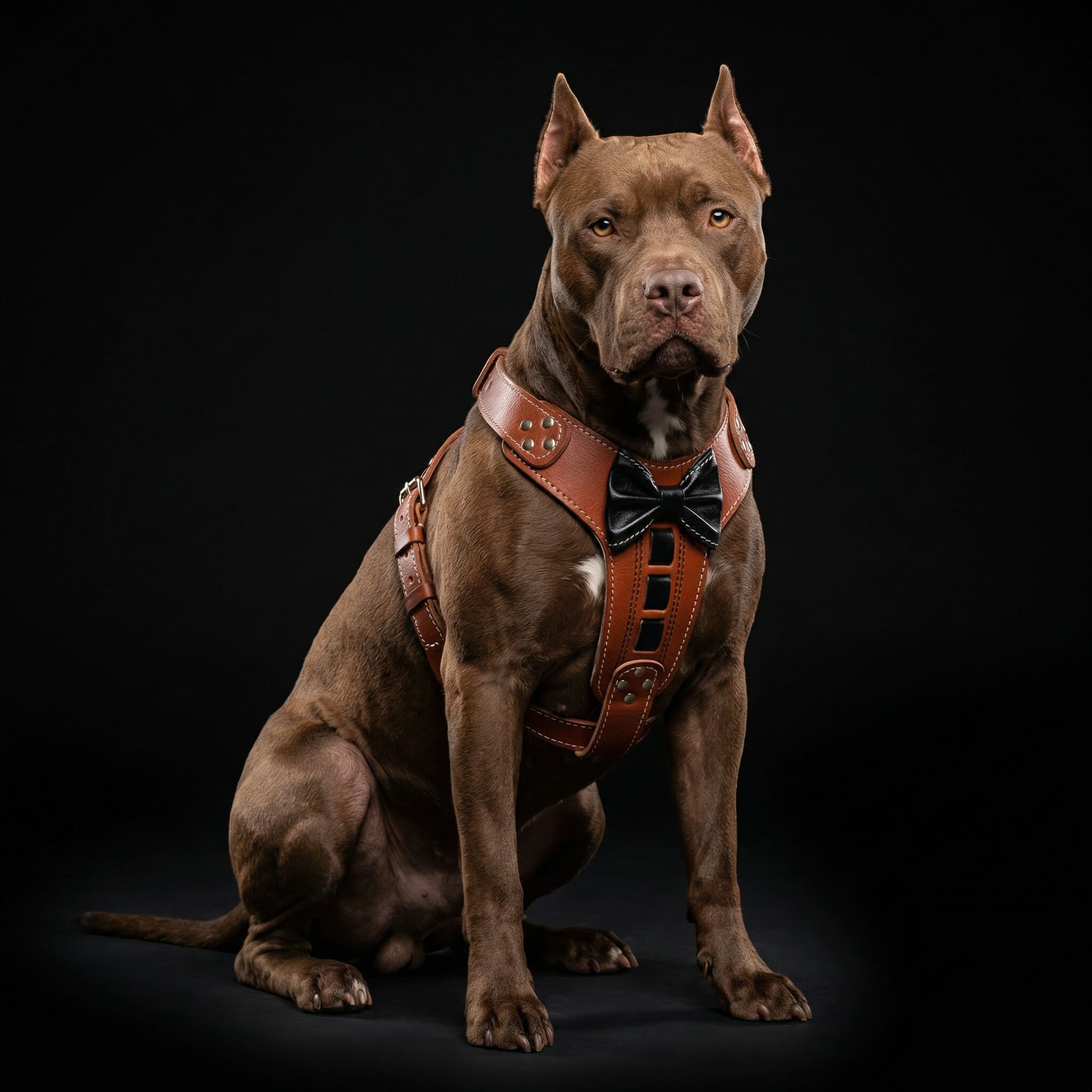 👉 „Bestia Premium Ledergeschirr ‚Bowtie‘“
