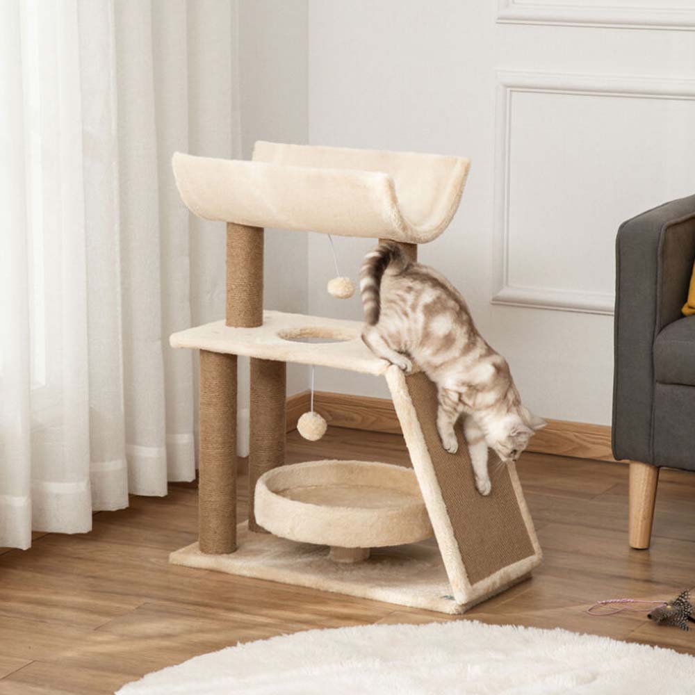 🐱 Katzen-Kletterbaum, Beige