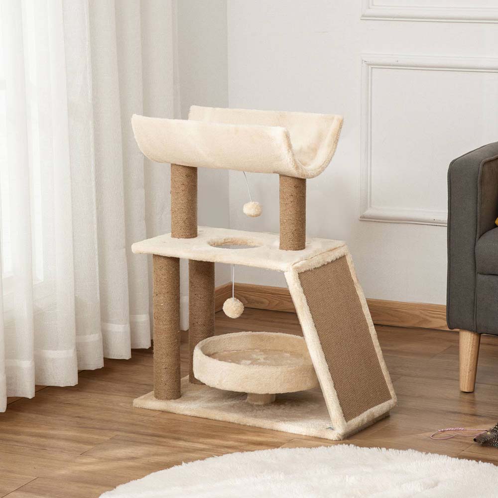 🐱 Katzen-Kletterbaum, Beige