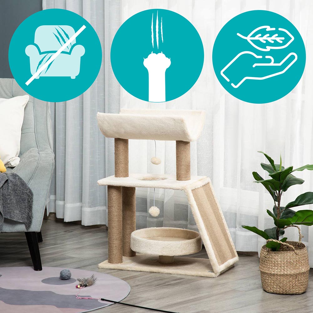 🐱 Katzen-Kletterbaum, Beige