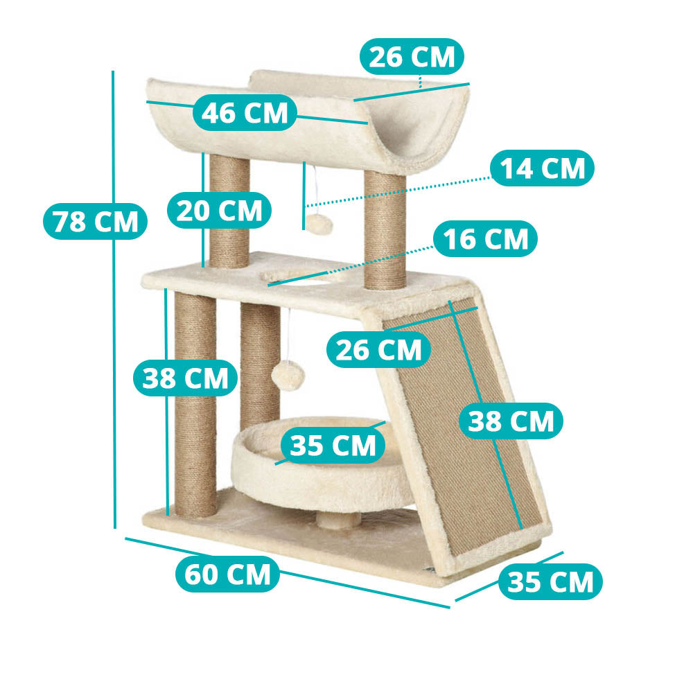🐱 Katzen-Kletterbaum, Beige