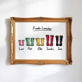 Personalisiertes Namen Gummistiefel Poster ·  Geschenkidee · Deko Print ohne Rahmen-0