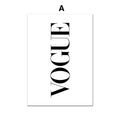 Poster Schwarz Weiß Kate Moss Vogue I Vintage I Wohnkultur| Wohnzimmer | Wandbilder Schlafzimmer | Deko Print ohne Rahmen | Bilder Set